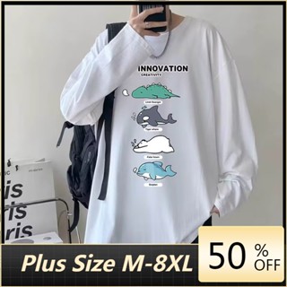  áo phông nam big size có size lớn M-8xl Áo Thun Tay Dài Oversize Chất Liệu Cotton In Họa Tiết Động Vật Hoạt Hình 4 Kiểu Nhật Bản Oversize Cho Cặp Đôi 
