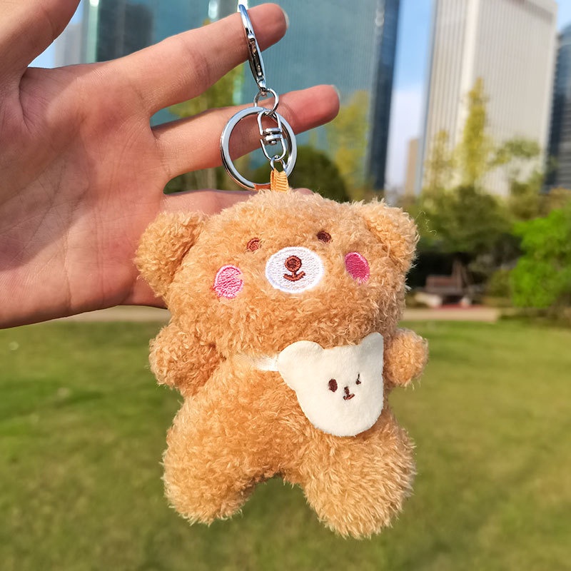 Móc khoá, móc cài balo hình gấu đeo túi OUYOUVN