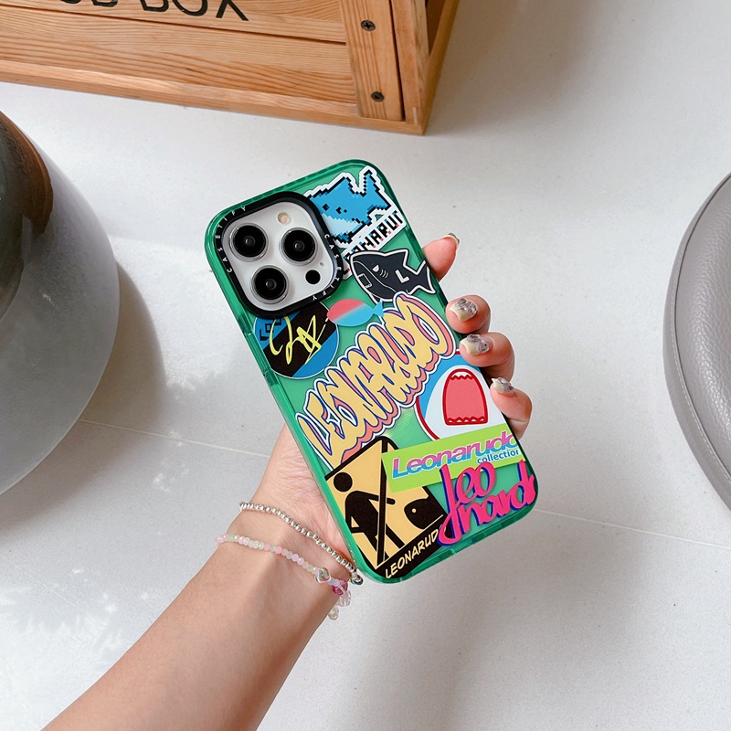 Casetify Ốp Điện Thoại tpu silicone Mềm Hình Cá Mập Xanh Cho iphone 14 15 12 13 pro max