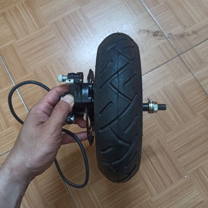 Bánh xe 10 inch phanh đĩa kèm động cơ 3 pha không chổi than 36V 350W