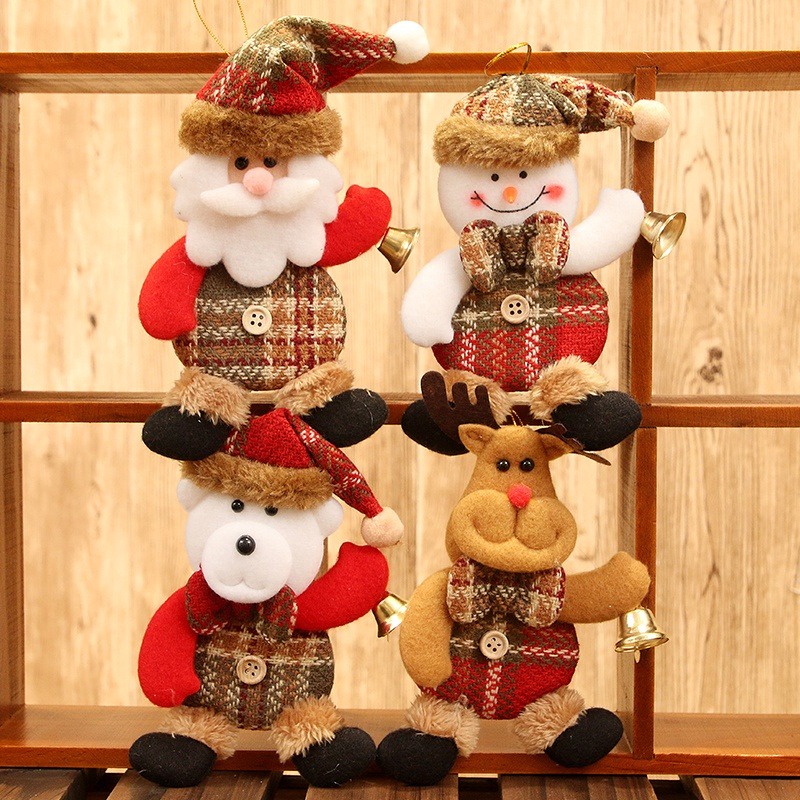 Cây thông noel santa claus snowman mặt dây chuyền búp bê / diy reindeer bear design doll xmas đồ trang trí để trang trí tiệc