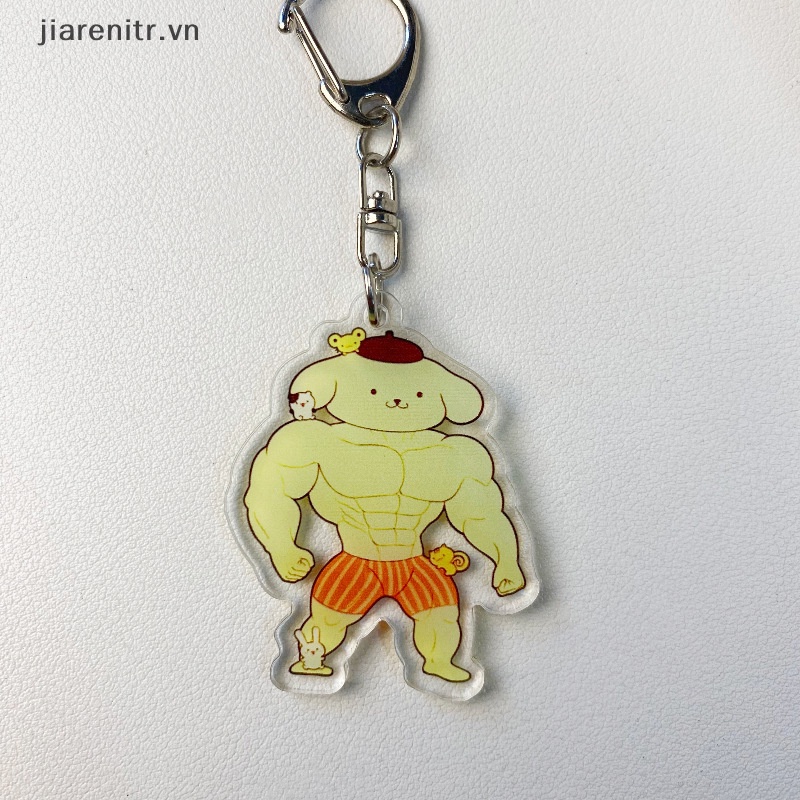 Móc Khóa Gắn Ba Lô / Móc Khóa Hình Cơ Bắp Sanrio / Hello Kitty Dễ Thương Cho Cặp Đôi