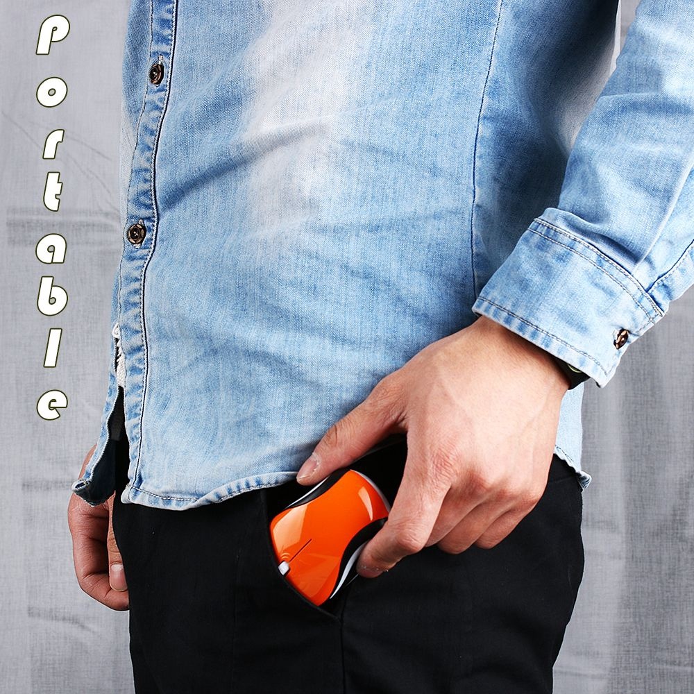 CHUYI Chuột không dây Mini 1600DPI Kèm Đầu Nhận USB Tiện Dụng