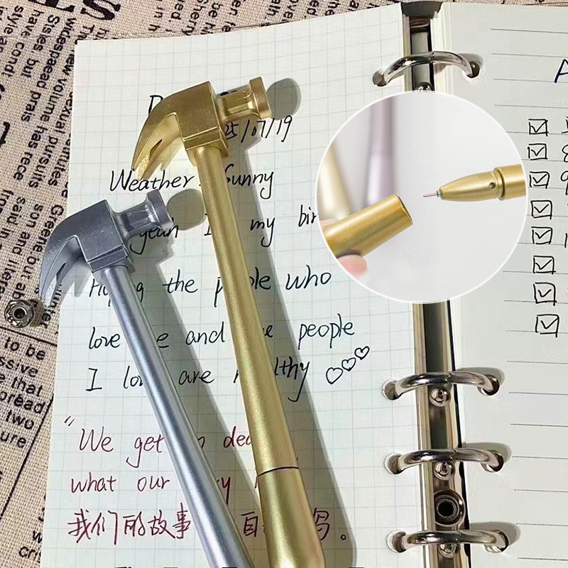 Hình dạng búa sáng tạo bút trung tính búa cá sấu dễ thương sinh viên văn phòng phẩm chữ ký nguồn cung cấp quà tặng