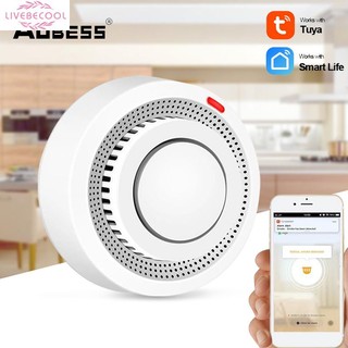 Đầu báo khói Wifi thông minh với ứng dụng Tuya Điều khiển cảm biến báo cháy Wifi Hệ thống an ninh cho gia đình/khách sạn/nhà hàng/cửa hàng livebecool