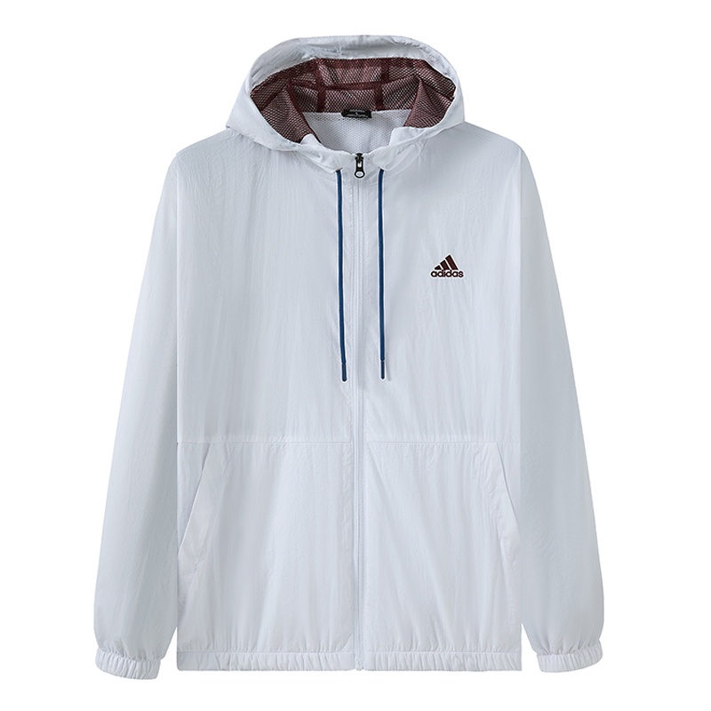 Thêu logo adidas original unisex áo gió có mũ trùm đầu áo gió thể thao chống thấm nước