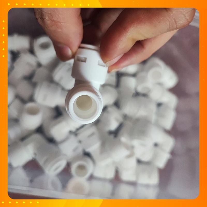 Cút bơm nối nhanh ren 17 ống dây 10, cút máy lọc nước, máy phun sương hàng Xịn