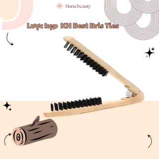 Lược kẹp duỗi tóc gỗ chải tóc thẳng KH Best Bris Ties