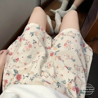 Plus size dành cho nữ mùa hè phong cách giản dị đồ ngủ đa năng quần short ở nhà hoạt hình lỏng lẻo