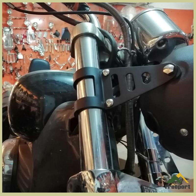 Xe máy màu đen 41-43mm giá đỡ gắn đèn pha ngã ba tai chopper cafe racer