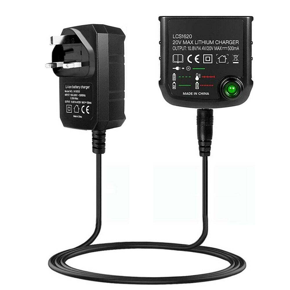 LCS1620 Battery Charger for Black & Decker 12V-18V lithium battery power tool UK Plug