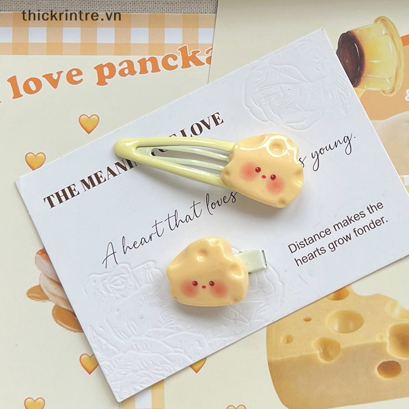 Thi kawaii cartoon cheese kẹp tóc girl side bang kẹp tóc dễ thương ngọt ngào phụ kiện tóc cho bé gái quà tặng sinh nhật vn