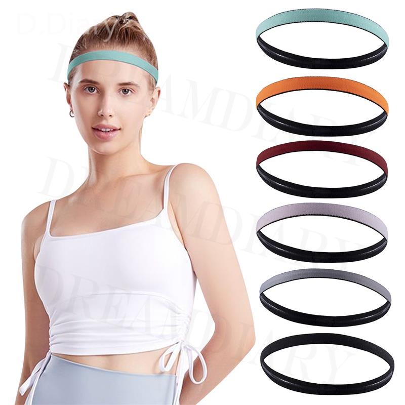 Đàn hồi thấm hút mồ hôi băng đô yoga chạy thể dục băng đô mỏng thể thao phụ nữ nam giới dây buộc tóc anti-slip girls phụ kiện