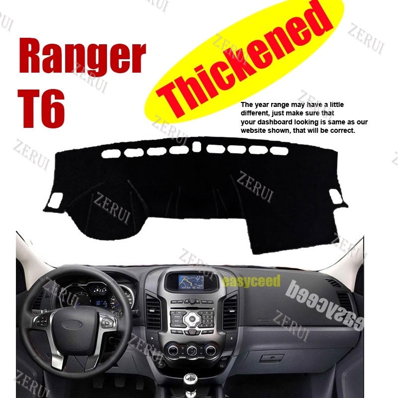 Thảm Da Lót Bảng Điều Khiển Xe Hơi Ford Ranger T6 2011 2012 2013 2014 2015 2016