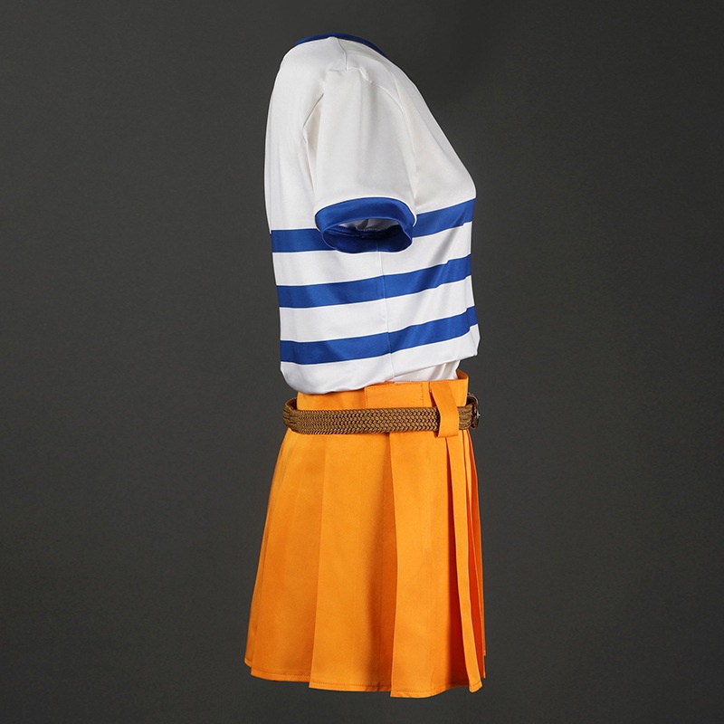 Sq2 one piece nami cosplay trang phục áo phông váy thắt lưng anime nami cos halloween party