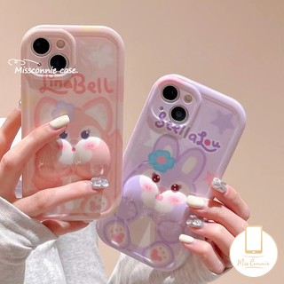 Creative disney 3d decompression glossy pinching face case tương thích cho iphone 7plus xr 11 14 12 13 pro max 6 6s 7 8 plus x xs max se cartoon linabell cute stellalou soft cover