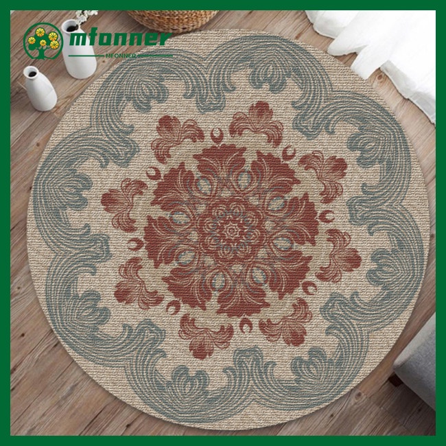 Mfonner home thảm tròn trang trí khu vực thời trang thảm phòng ngủ thảm trải sàn chống trượt 40cm