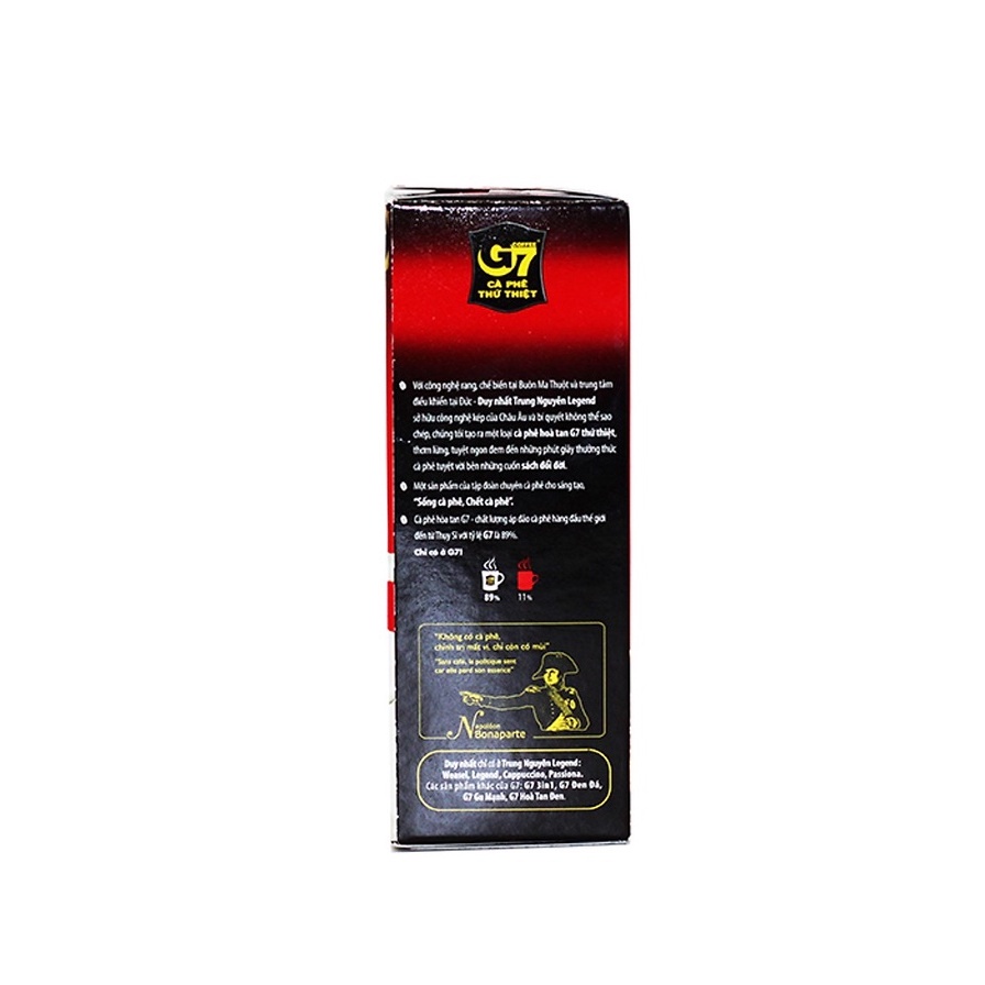 Cà phê G7 hòa tan đen Trung Nguyên - Hộp 15 gói x 2gam