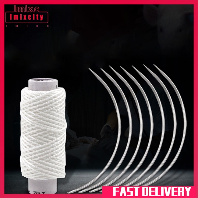 Imixcity pet khâu kim chỉ khâu bằng thép không gỉ độ cứng cao thú y đặc biệt cho gia súc cừu lợn