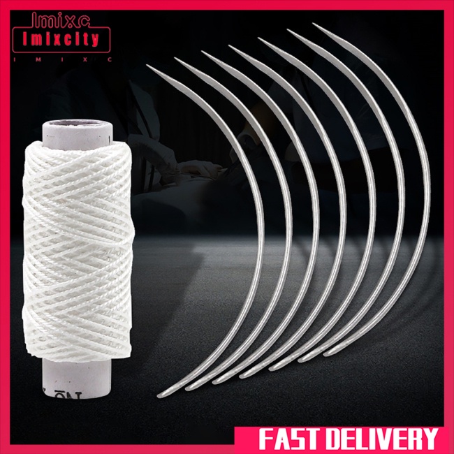 Imixcity pet khâu kim chỉ khâu bằng thép không gỉ độ cứng cao thú y đặc biệt cho gia súc cừu lợn