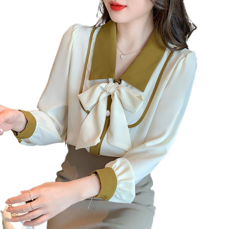 Áo Sơ Mi chiffon Phong Cách Thời Trang Xuân Thu Châu Âu 2023 Mới