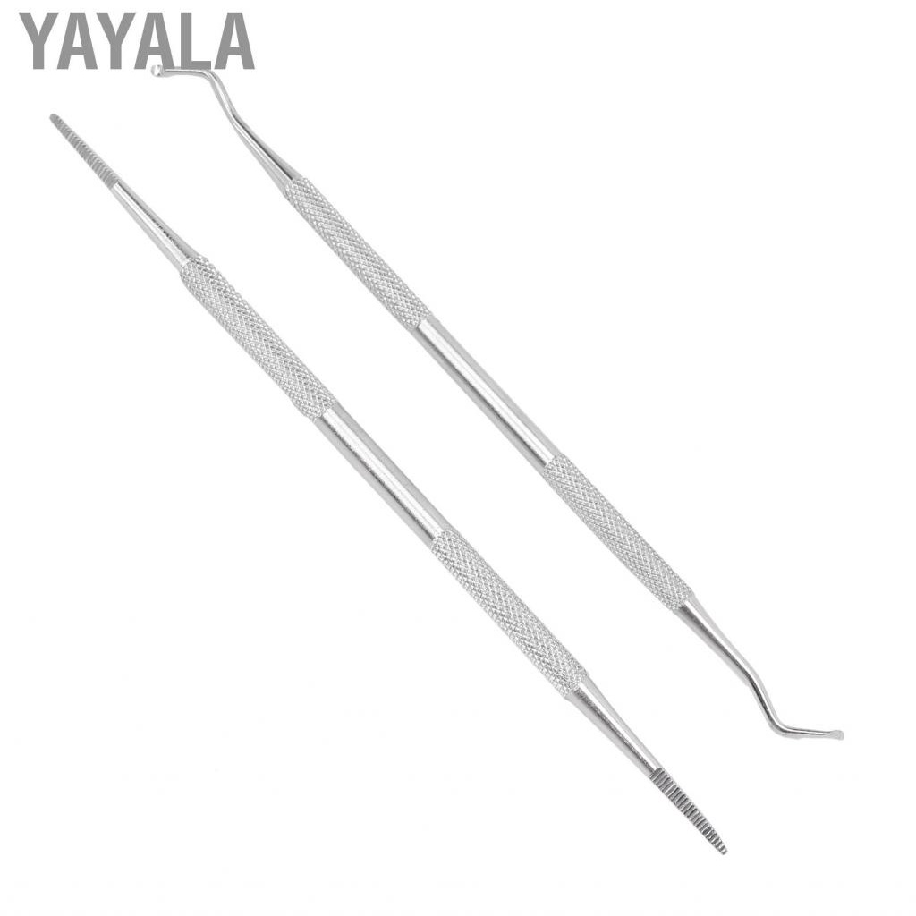 Yayala 2pcs Ingrown Toenail Nail Picker Dual Ends File Cleaner ABE