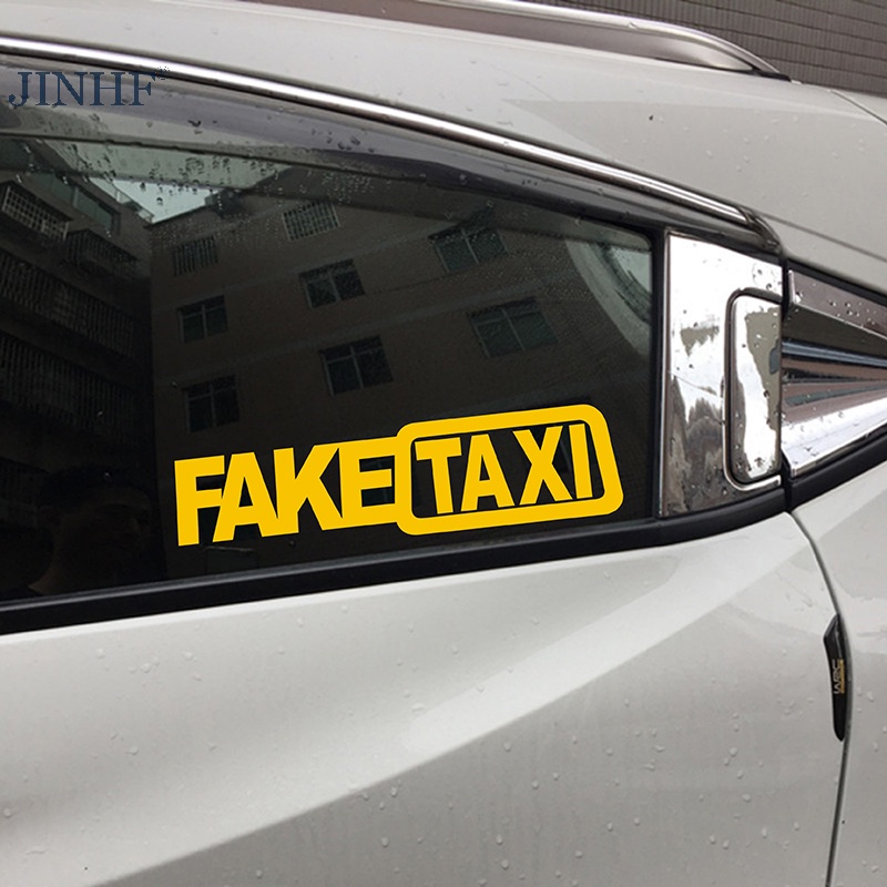 Jinhf universal fake taxi car auto sticker decal biểu tượng tự dính vinyl cho xe hơi nóng