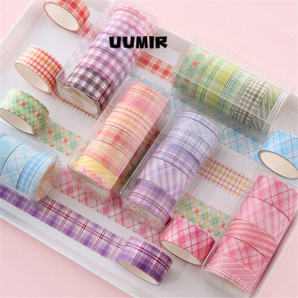 UUMIR 6 cuộn / hộp washi tape set diy diary trang trí ruy băng kawaii sticker
