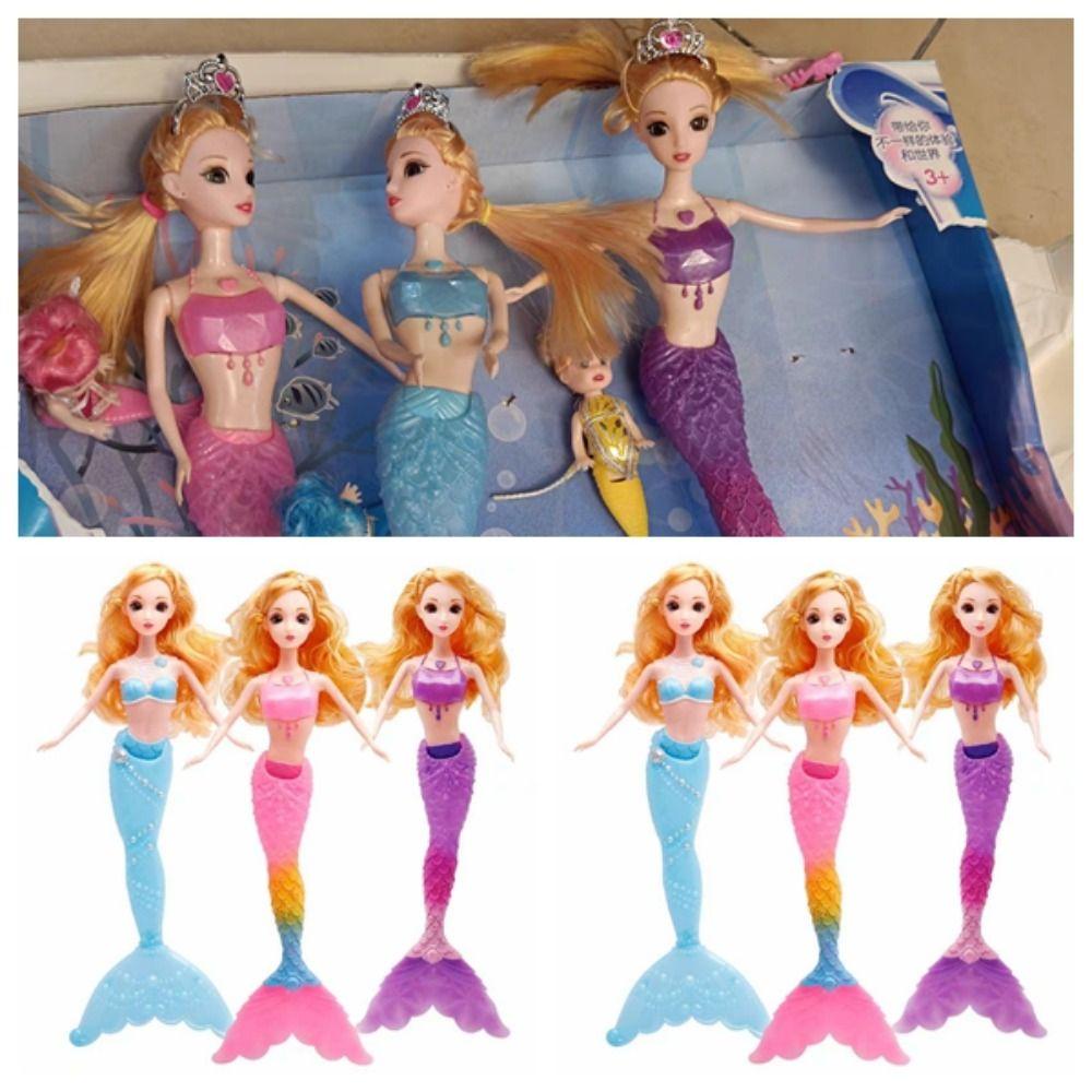 Búp bê công chúa nàng tiên cá MMULCK BJD mắt 3D có ánh sáng/ váy đuôi cá 1/3 có khớp nối có thể tháo rời cho bé gái