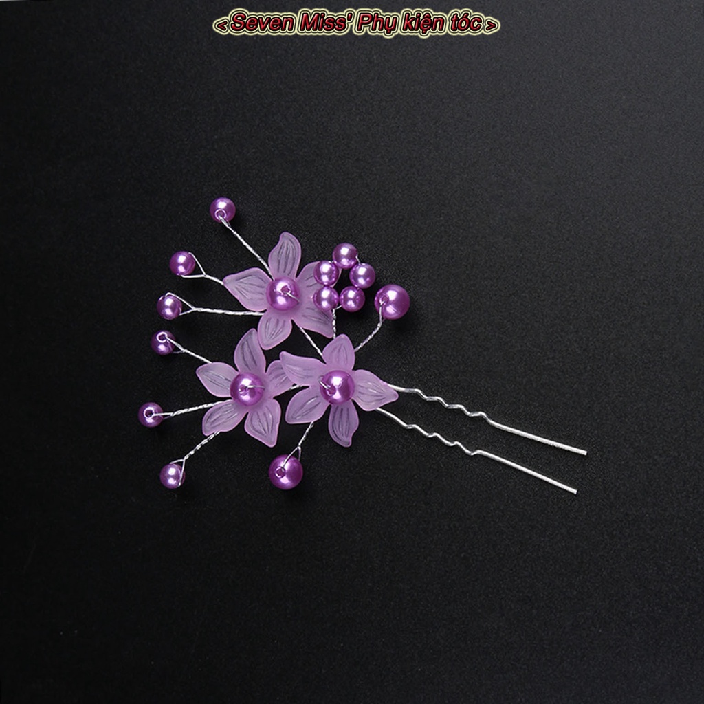 Phụ nữ u hình hoa kẹp tóc chắc chắn mũ cài tóc updos mũ cài tóc