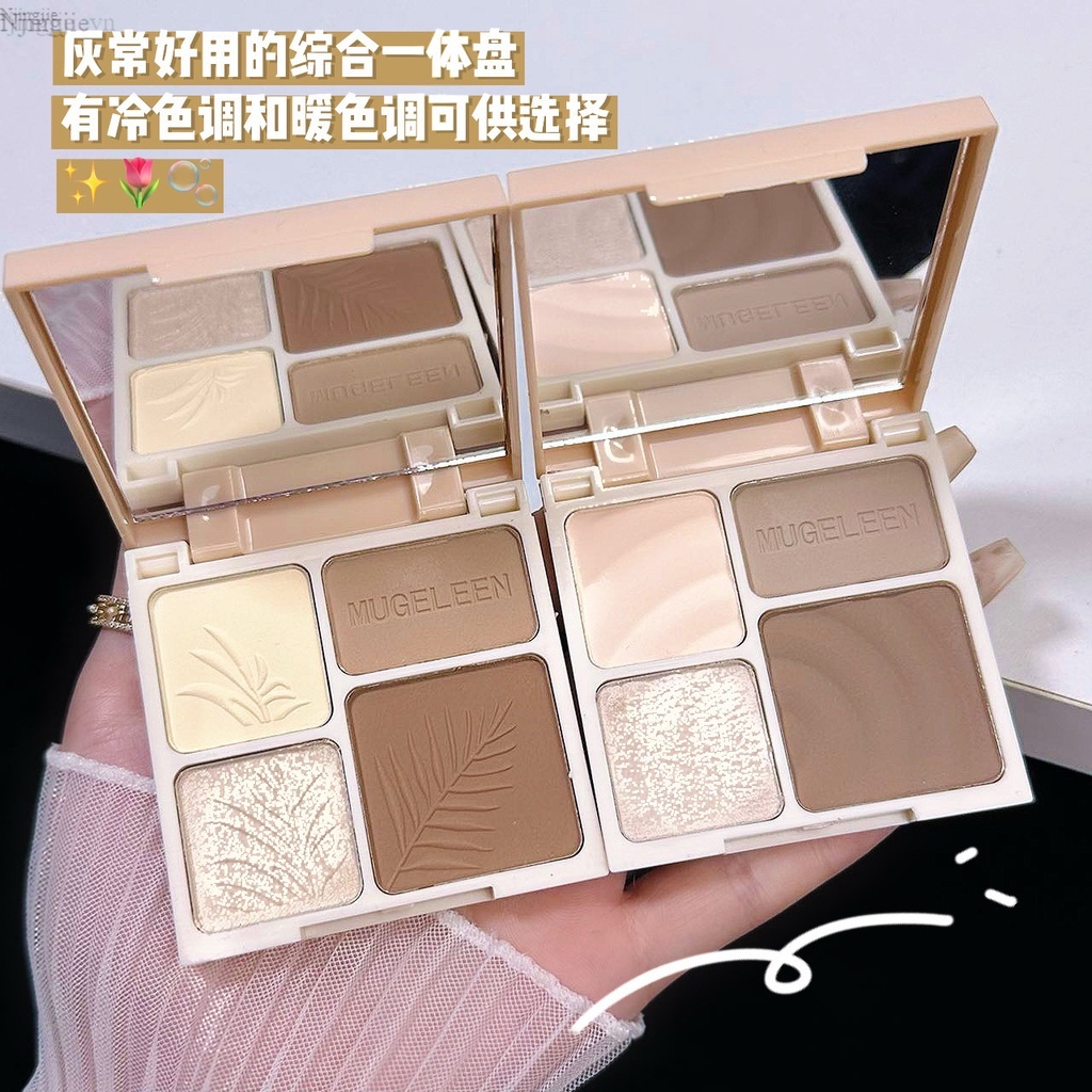 Bảng Tạo Khối Highligh MUGE LEEN~ 4 Màu Cơ Bản Dễ Lên Màu Bền Màu Lâu Trôi ~Mâyshop~