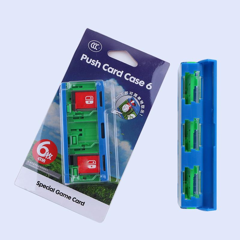 Hộp đựng thẻ trò chơi đẩy cho thẻ trò chơi nintendo switch & switch oled / lite, với 6 khe cắm thẻ trò chơi ns cartridge