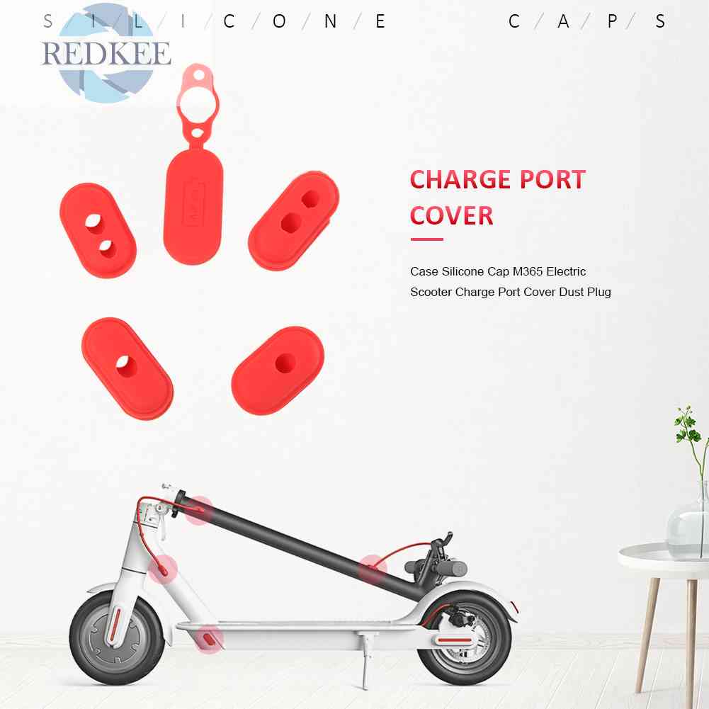 Bộ 4 Nắp Silicone Đậy Cổng Sạc Chống Bụi Cho Xe Điện M365