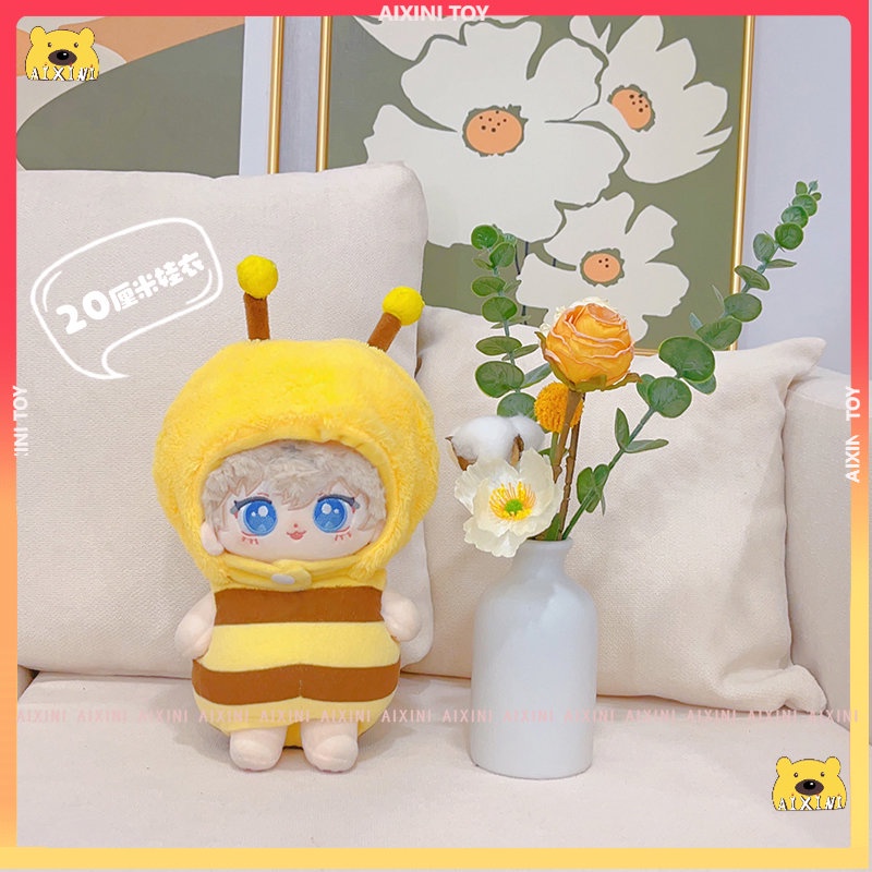 CÓ SẴNÁo Hoodie con ong 10cm 20cm 40cm  Chất Liệu Cotton Thêu Họa Tiết Xinh Xắn QUẦN ÁO BÚP BÊ