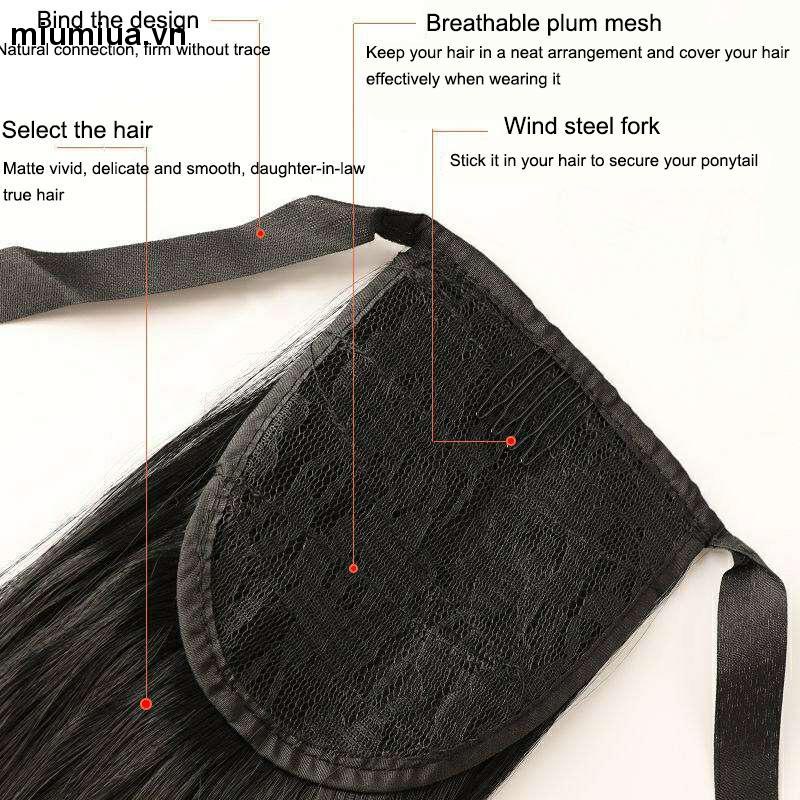 miumiuaTÓC GIẢ BUỘC/ TÓC GIẢ CỘT XOĂN ĐỦ ĐỘ DÀI FREESHIP