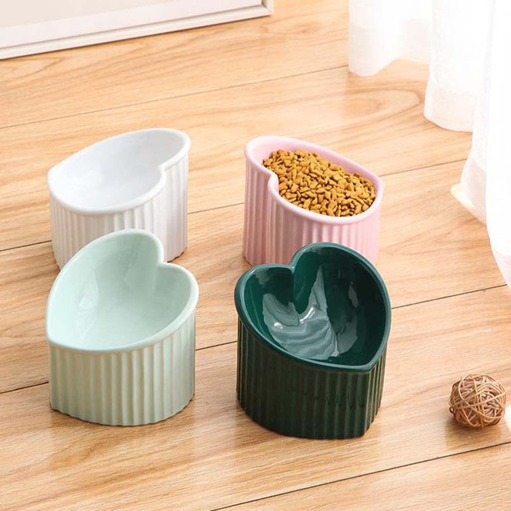 Tô Sứ Đựng Thức Ăn / Nước Uống Hình Trái Tim 3d Cho Thú Cưng