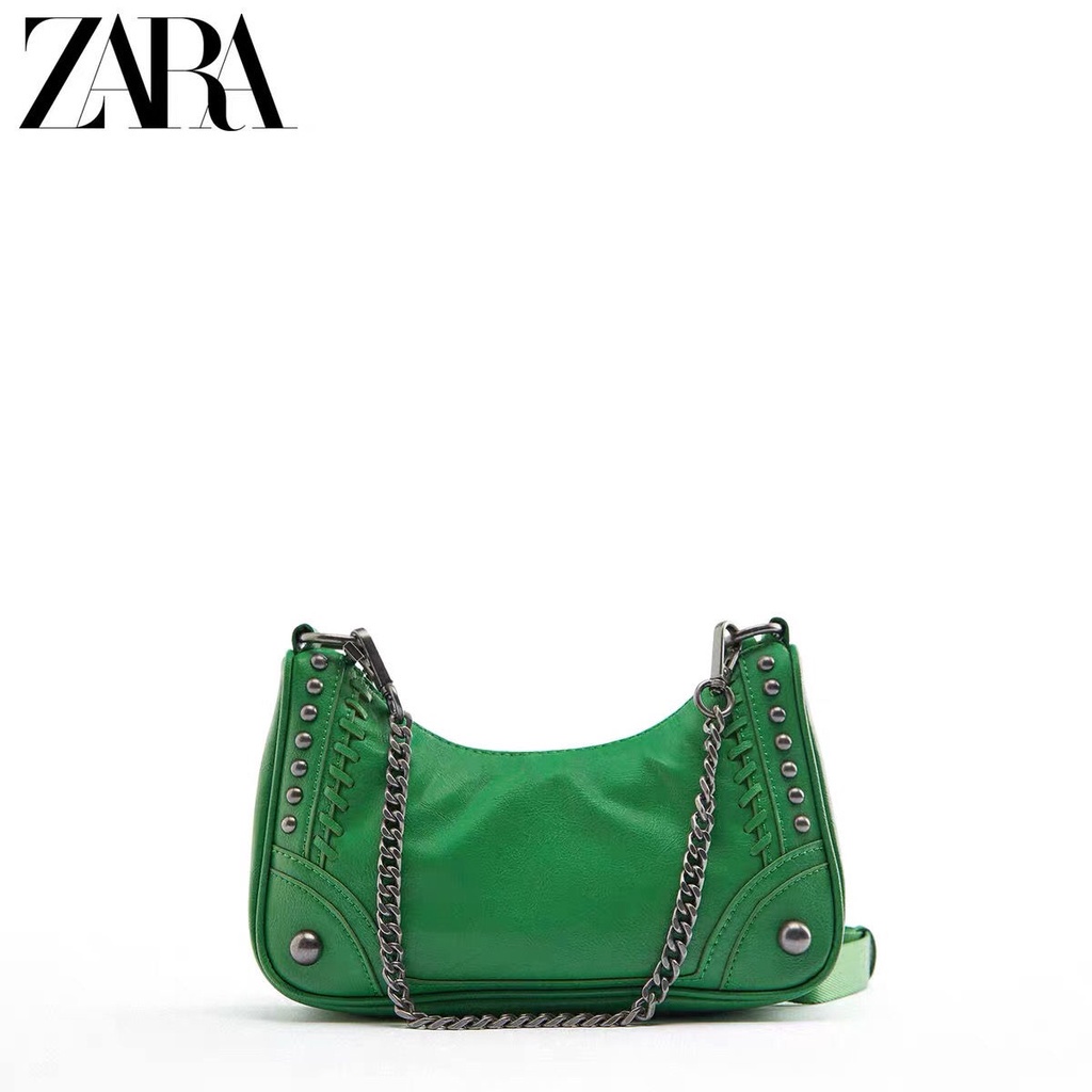 Zara Túi Xách Đeo Vai Phối Dây Xích Thời Trang 2022 Dành Cho Nữ