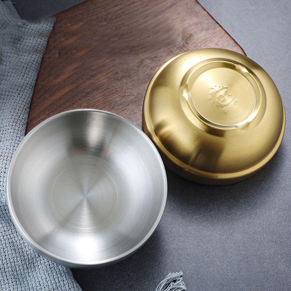 Bát Ăn Cơm Bằng Thép Không Gỉ Cách Nhiệt Chống Bỏng Dung Tích Lớn Phong Cách Hàn Quốc