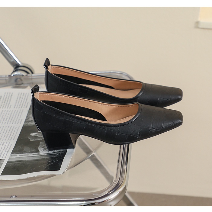 Giày Cao Gót Mũi Vuông Thời Trang Mùa Xuân Dành Cho Nữ