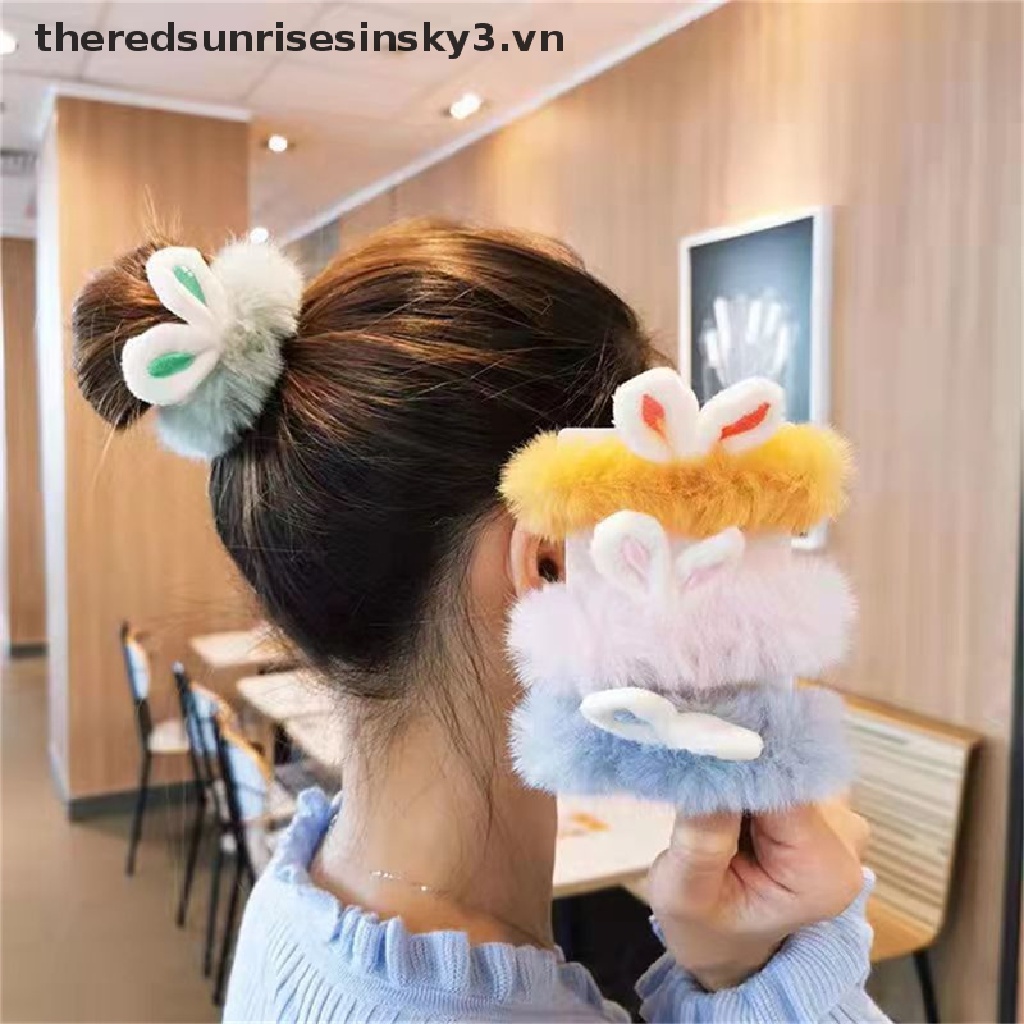 ## Dây Cột Tóc Co Giãn Hình Tai Thỏ Màu Kẹo Ngọt Thời Trang Cho Nữ