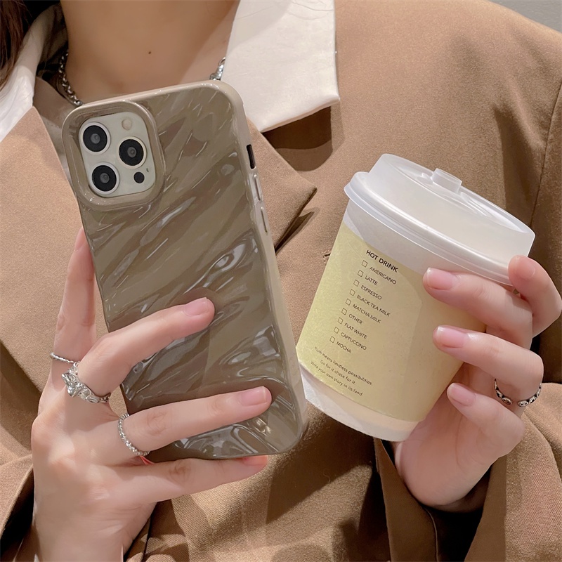 Ốp Điện Thoại TPU Mềm Chống Rơi Họa Tiết Sóng Nước Cho iphone 14 Pro Max 13 12 11 Pro Max XSMAX XR XS X 14 7 8 Plus