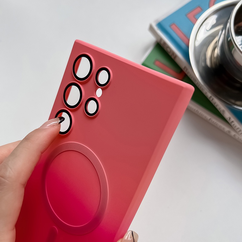 Ốp Điện Thoại Silicone Màu Gradient Cho Samsung S23 S22 S21 Plus Ultra