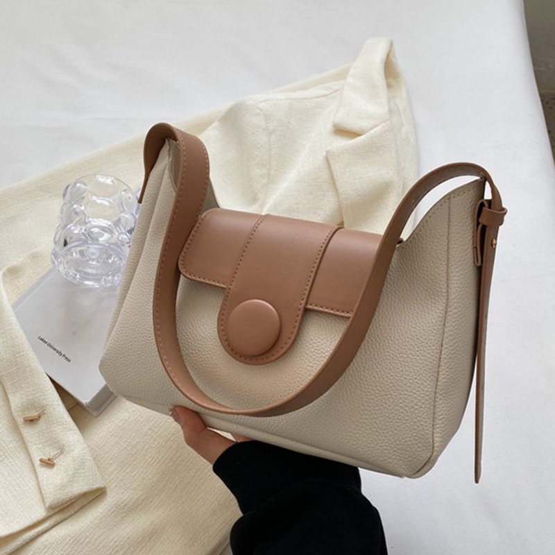 Túi tote Đeo Một Bên Vai Phong Cách Hồng Kông Cổ Điển Đơn Giản Di Động Cho Nữ