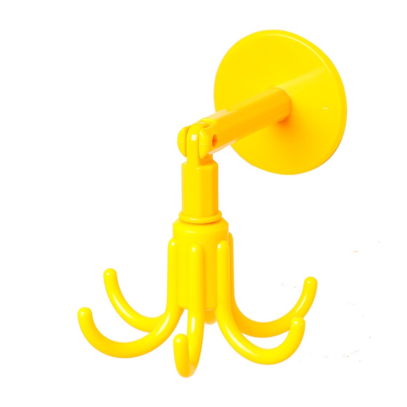 Miếng Dán 6 móc xoay treo vật dụng bàn chải hình thú đáng yêu