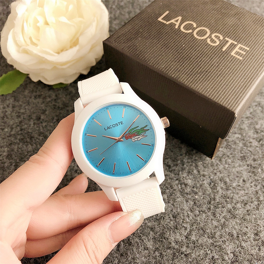 Đồng Hồ Đeo Tay lacoste Unisex Mặt Tròn Dây Cao Su Thời Trang