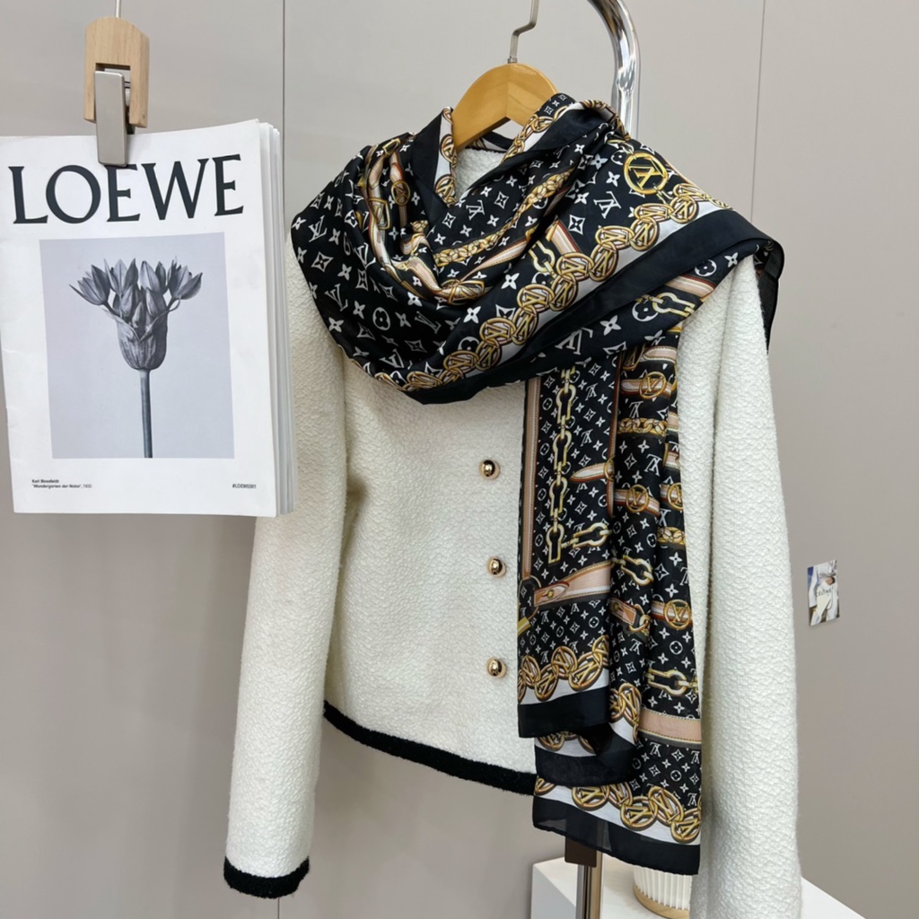 Khăn Choàng Lụa Dài In Chữ L Họa Tiết Da Báo Sang Trọng Chống Nắng Cho Phụ Nữ Hồi Giáo