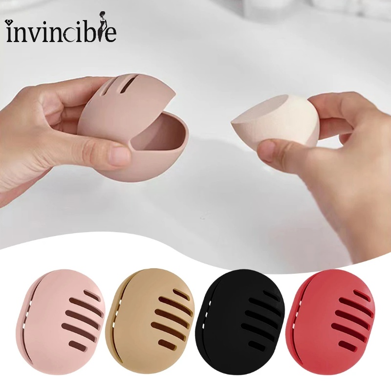 Hộp Silicone Đựng Mút Trang Điểm / Mút Trang Điểm Hình Trứng Chống Bụi / Nước