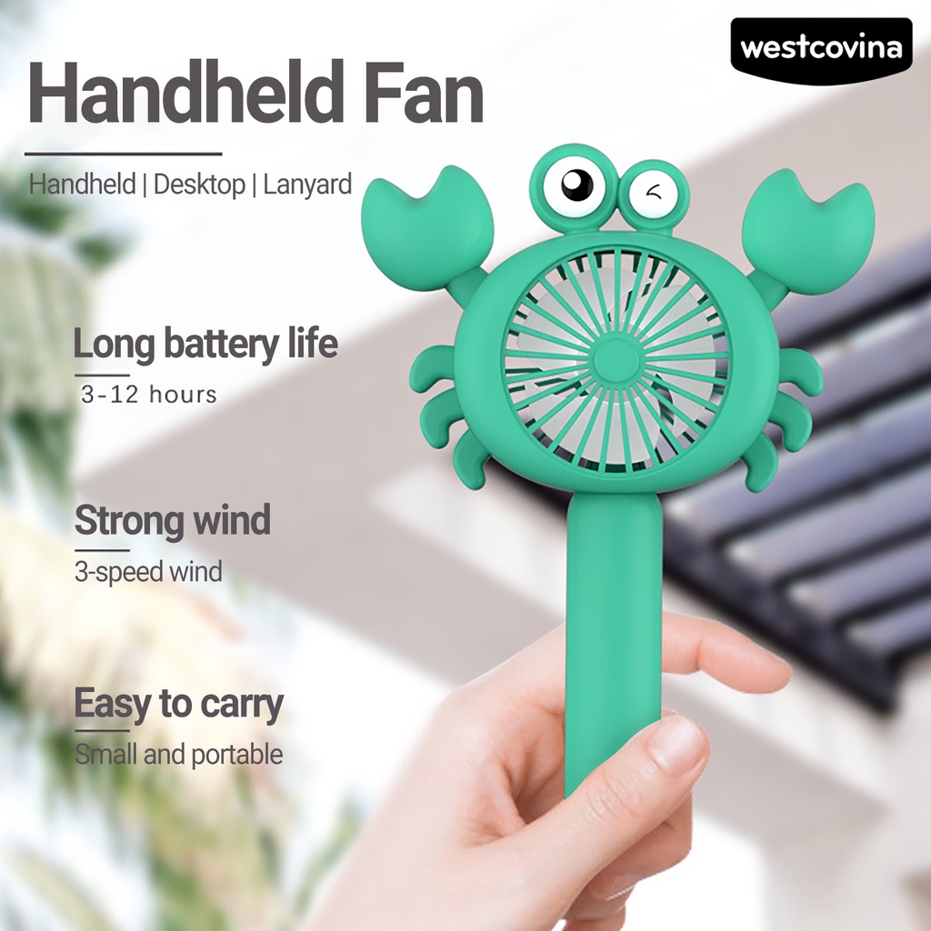 [COD]♋Quạt Để Bàn Cầm Tay 3 Tốc Độ Bằng ABS Chống Ồn Có Thể Điều Chỉnh