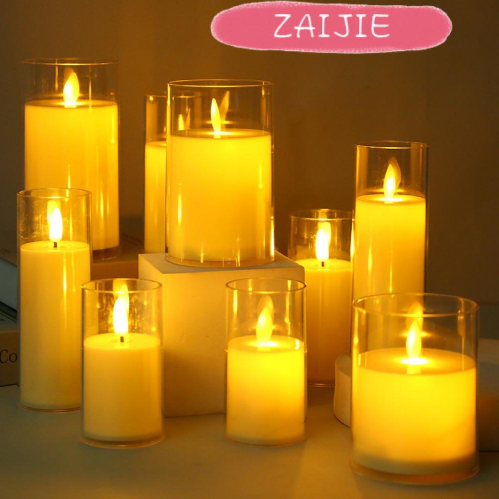 Zaijie24 Đèn Led Hình Nến Điện Tử Không Lửa Trang Trí Tiệc Tùng