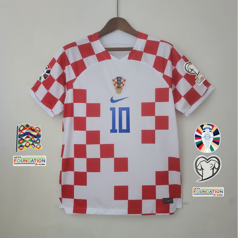 Áo Đồng Phục Bóng Đá Croatia Sân Nhà jersey 22 / 23 EURO Size S-2XL Có Thể Thêm Tên Và Số